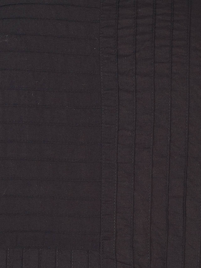 chesca Collarless Textured Shirt, Black
