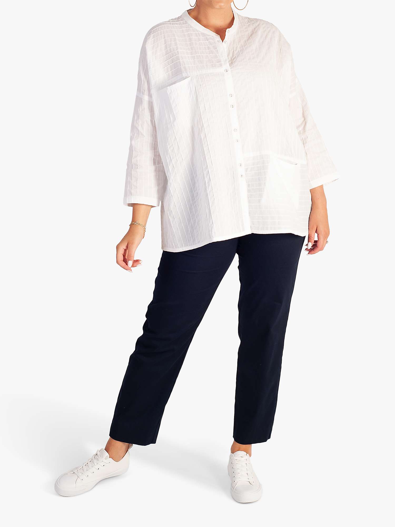 Buy chesca Collarless Textured Shirt Online at johnlewis.com