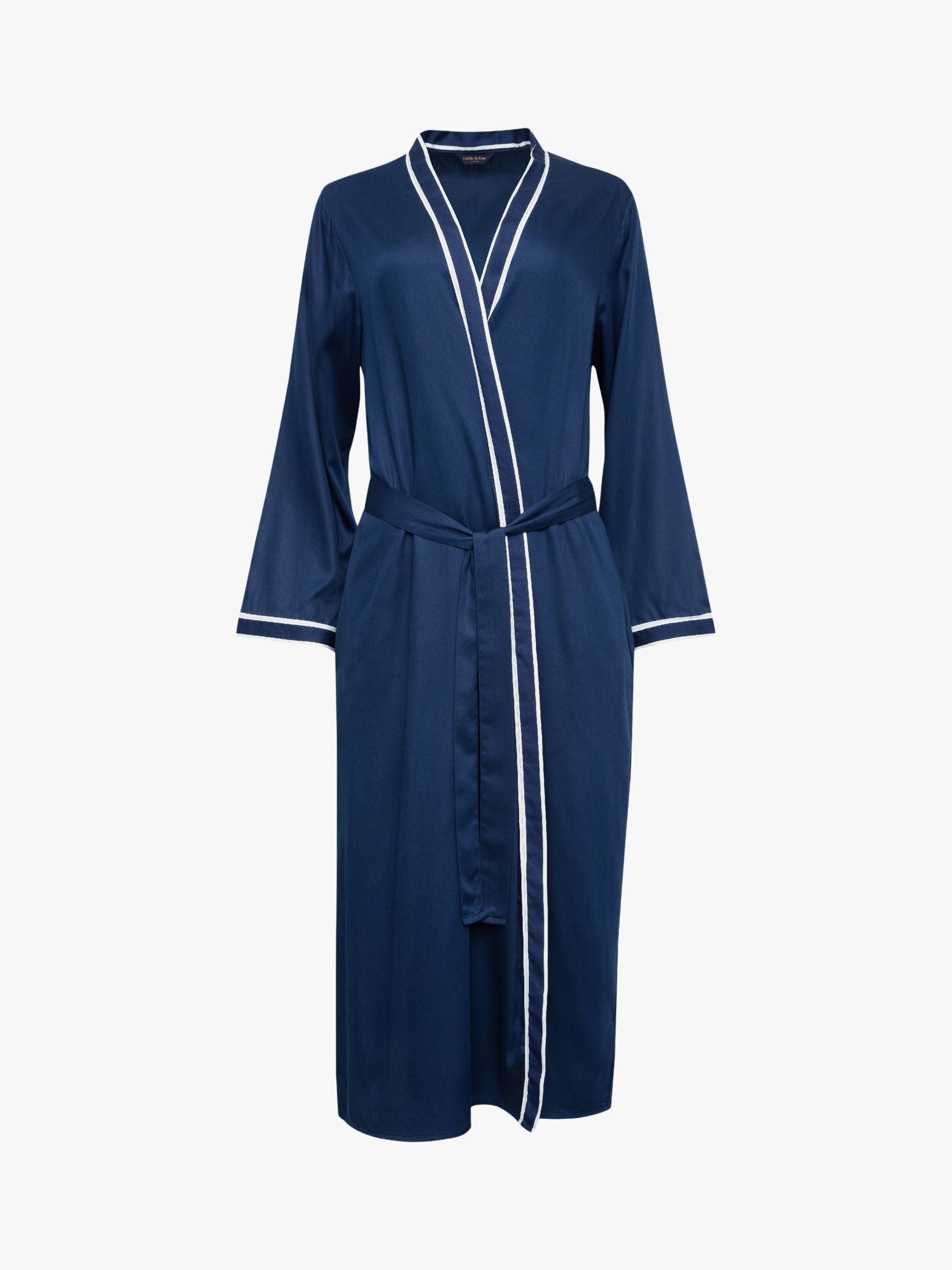 Fable & Eve Notting Hill Dressing Gown, Navy at John Lewis & Partners