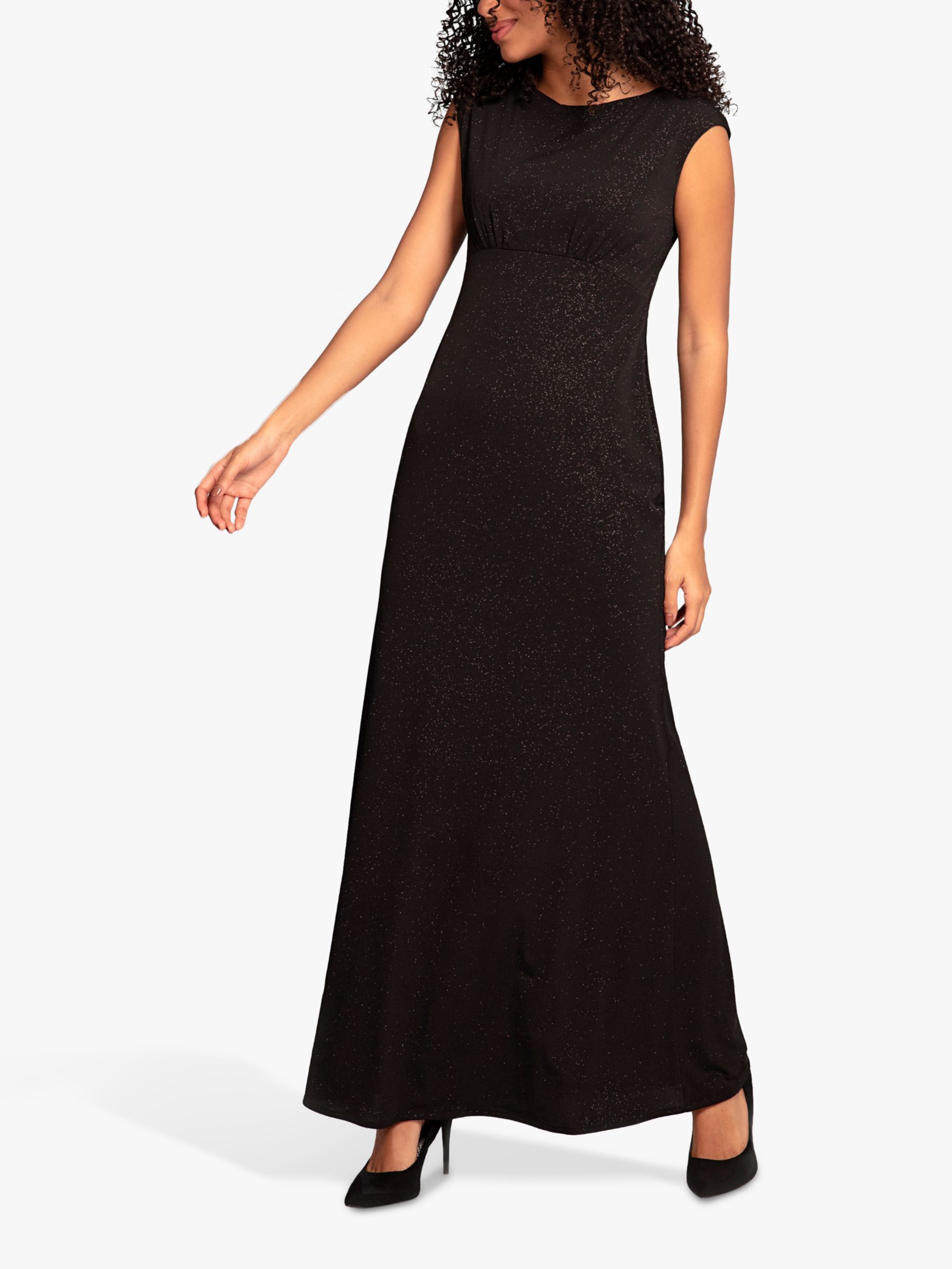 Buy Alie Street Pippa Maxi Dress, Sparkle Black Online at johnlewis.com