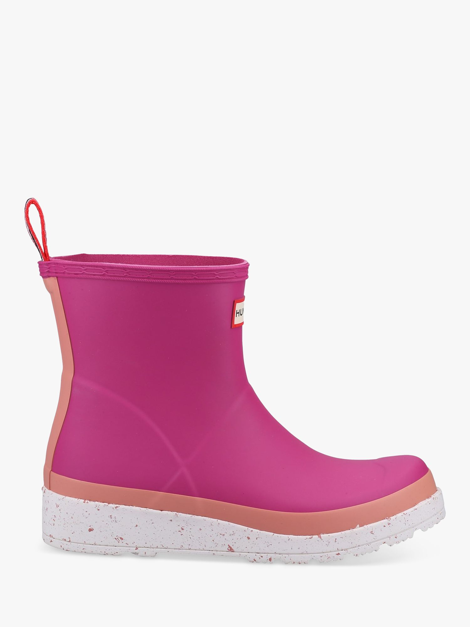 Hunter Play Short Speckle Wellington Boots, Prismatic Pink