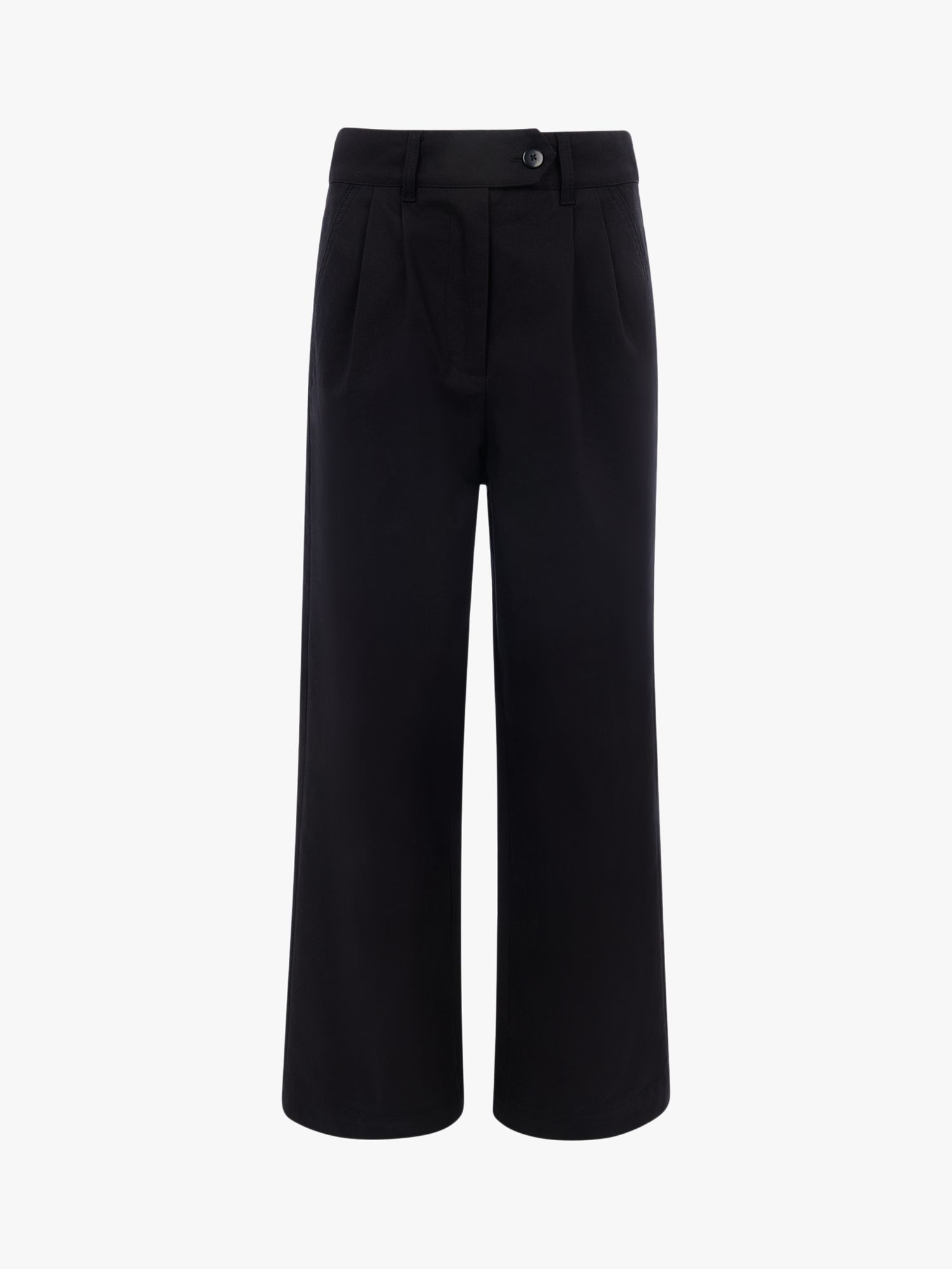 Whistles Robyn Wide Leg Trousers, Black at John Lewis & Partners