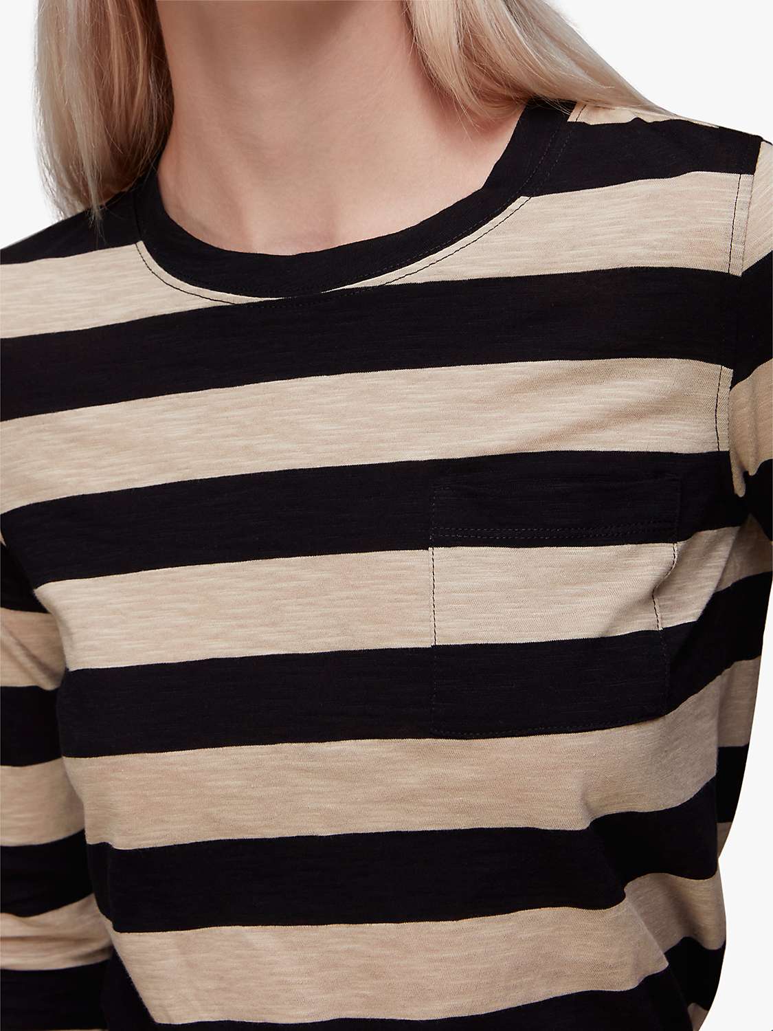 Buy Whistles Stripe Chest Pocket Long Sleeve T-Shirt Online at johnlewis.com