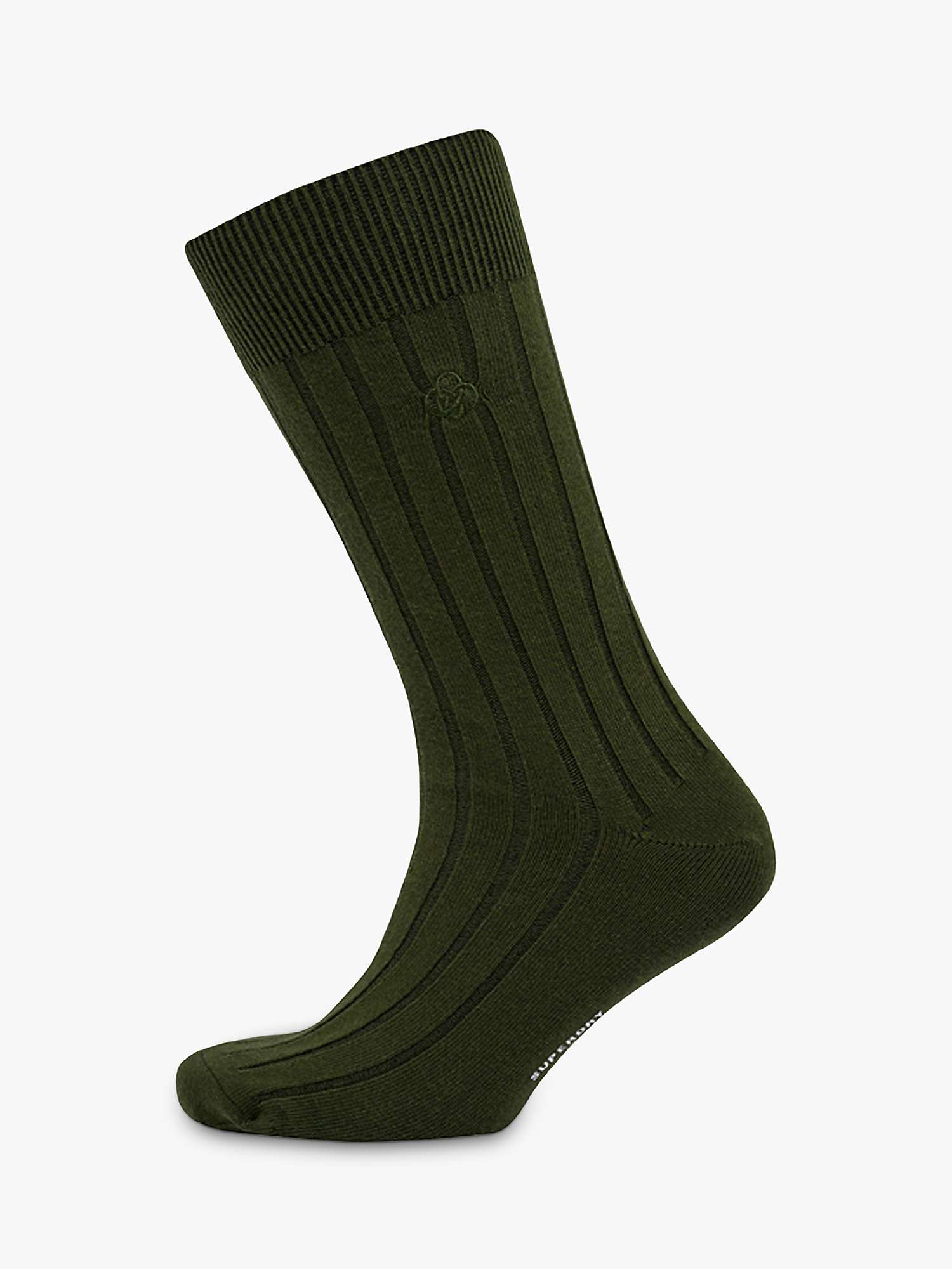 Buy Superdry Organic Cotton Blend Core Ribbed Socks Online at johnlewis.com