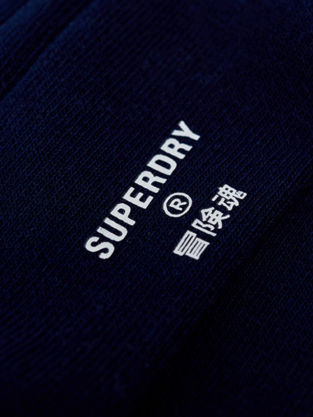 Superdry Organic Cotton Blend Core Ribbed Socks, Richest Navy