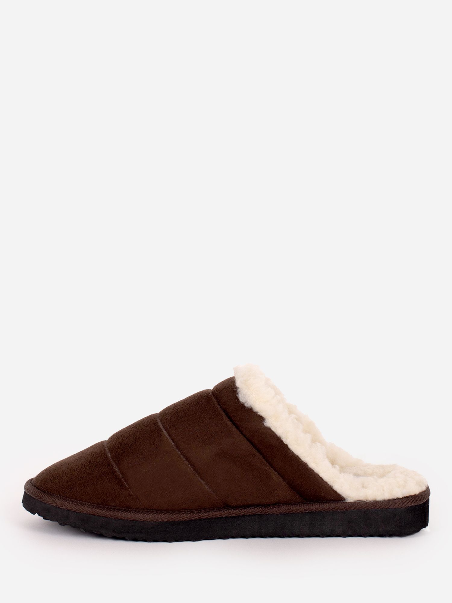 Brakeburn Quilted Backless Slippers, Brown at John Lewis & Partners