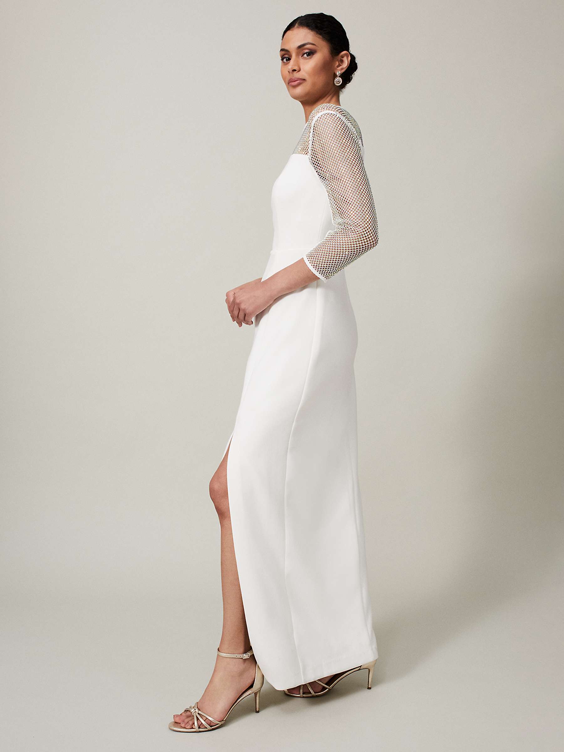 Buy Phase Eight Belle Hotfix Maxi Dress, Ivory Online at johnlewis.com