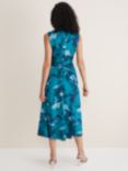 Phase Eight Corrin Abstract Print Midi Dress, Malachite/Multi