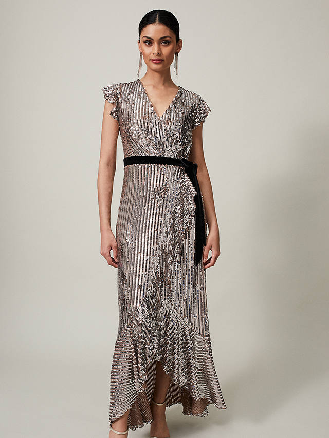 Phase Eight Enja Sequin Maxi Dress, Gold