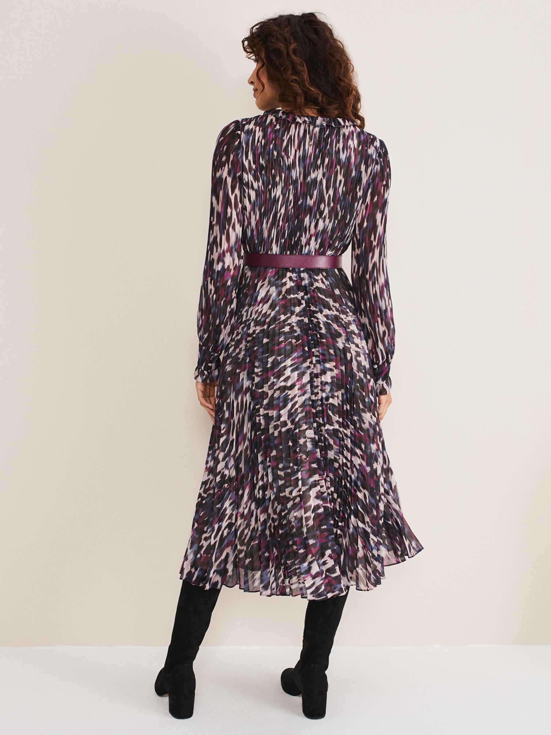 Phase Eight Eloise Animal Print Midi Dress, Multi at John Lewis & Partners