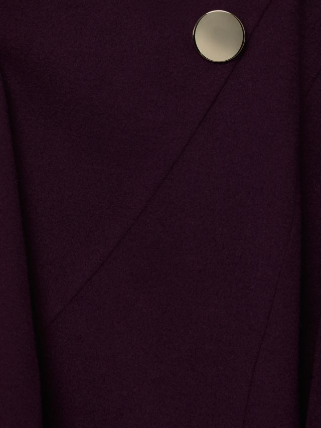 Phase Eight Susie Collarless Coat, Plum, 8