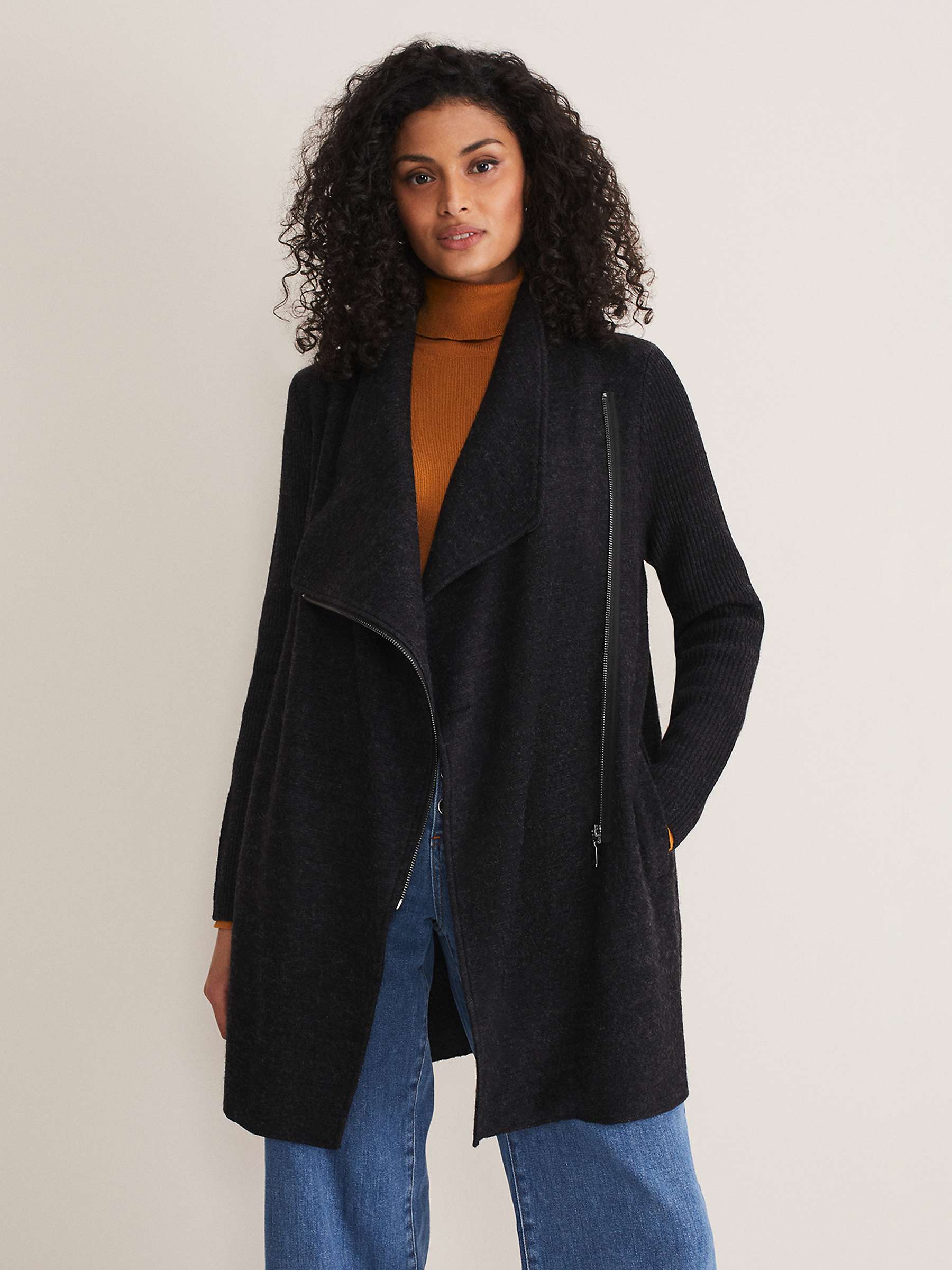 Buy Phase Eight Byanca Zip Up Knit Coat Online at johnlewis.com