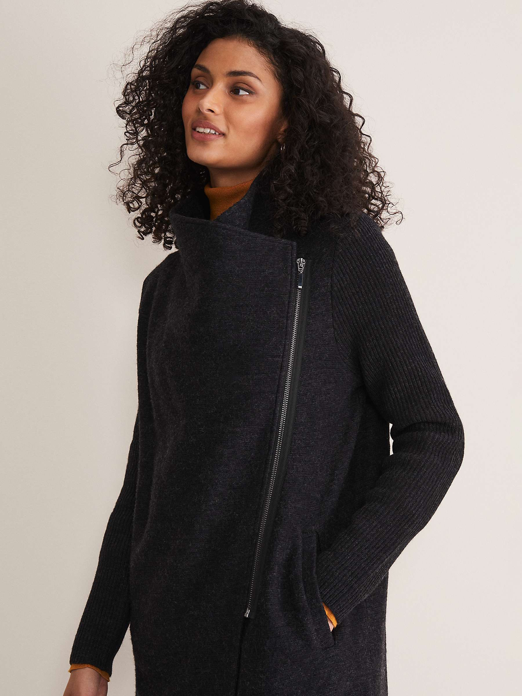 Buy Phase Eight Byanca Zip Up Knit Coat Online at johnlewis.com