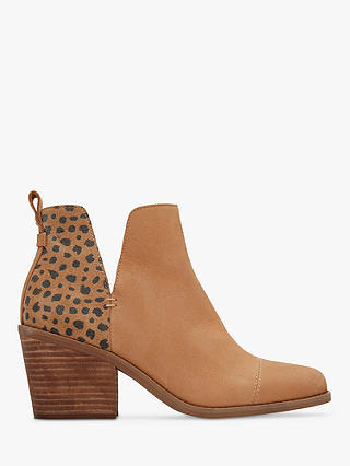 TOMS Everly Leather Cut Out Ankle Boots