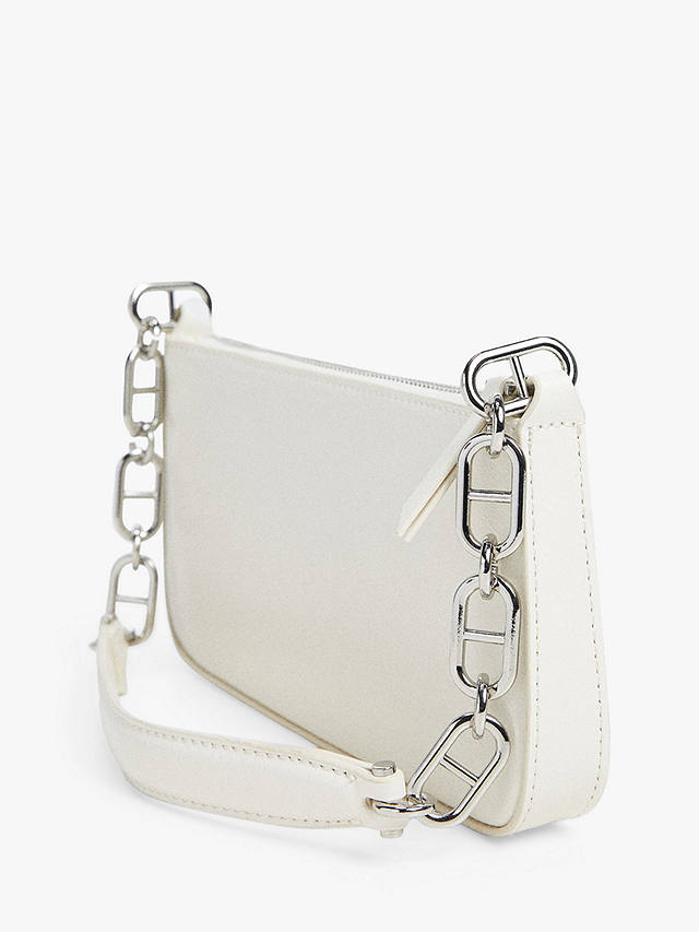Mango Mandy Chain Link Handbag, Natural White at John Lewis & Partners