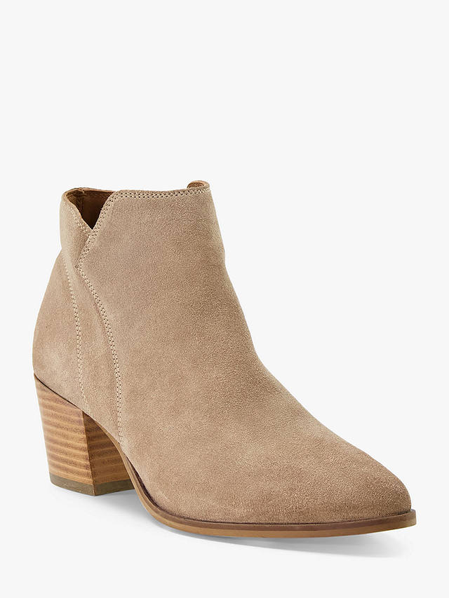 Dune Parlor Suede Ankle Boots, Sand