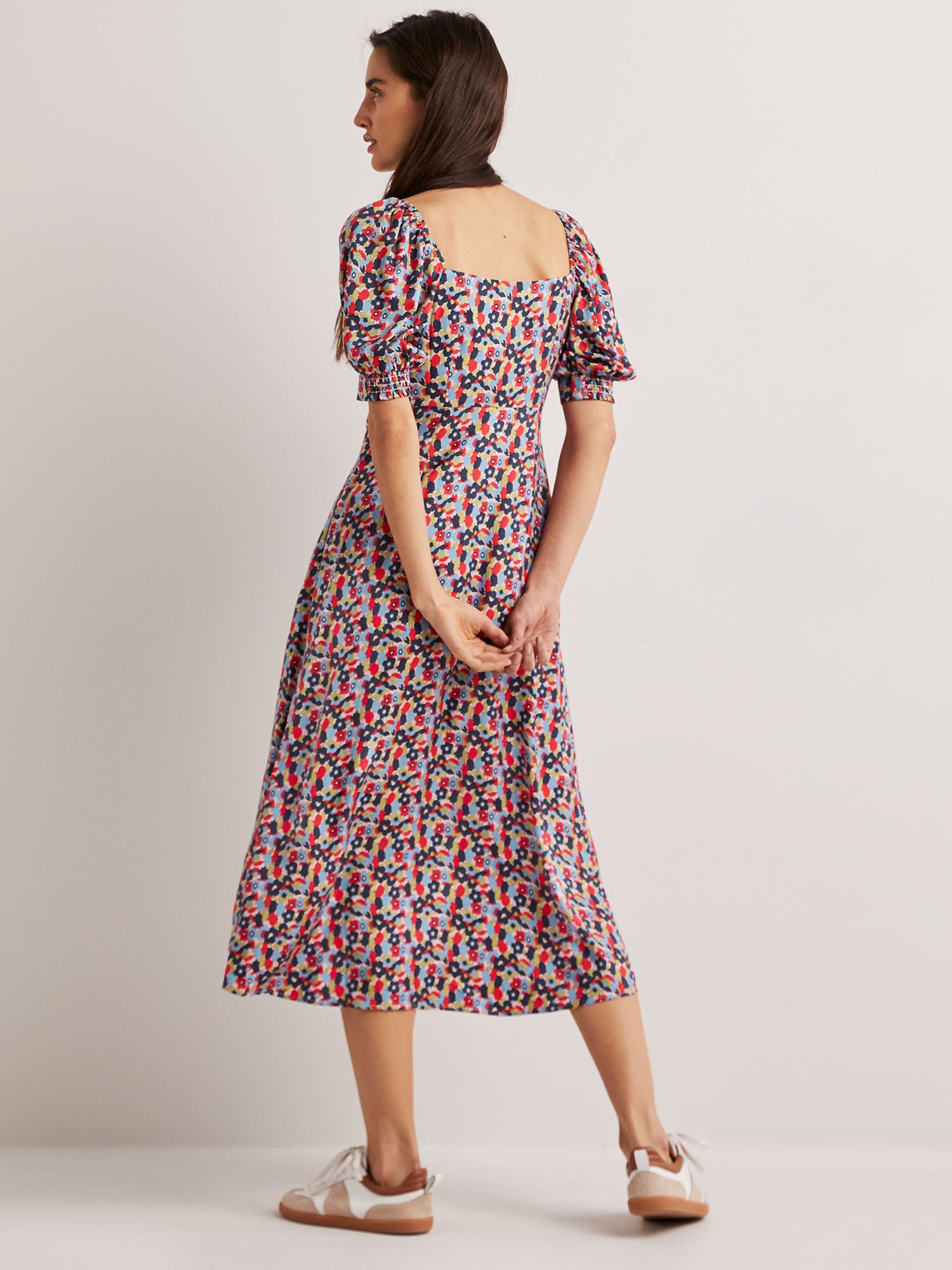 Boden Sweetheart Tea Midi Dress Tulip Clustermulti At John Lewis And Partners 