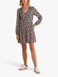 Boden Floral Print V-Neck Tea Dress, Multi