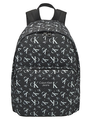 Calvin Klein Kids' Monogram Badge Backpack, Black