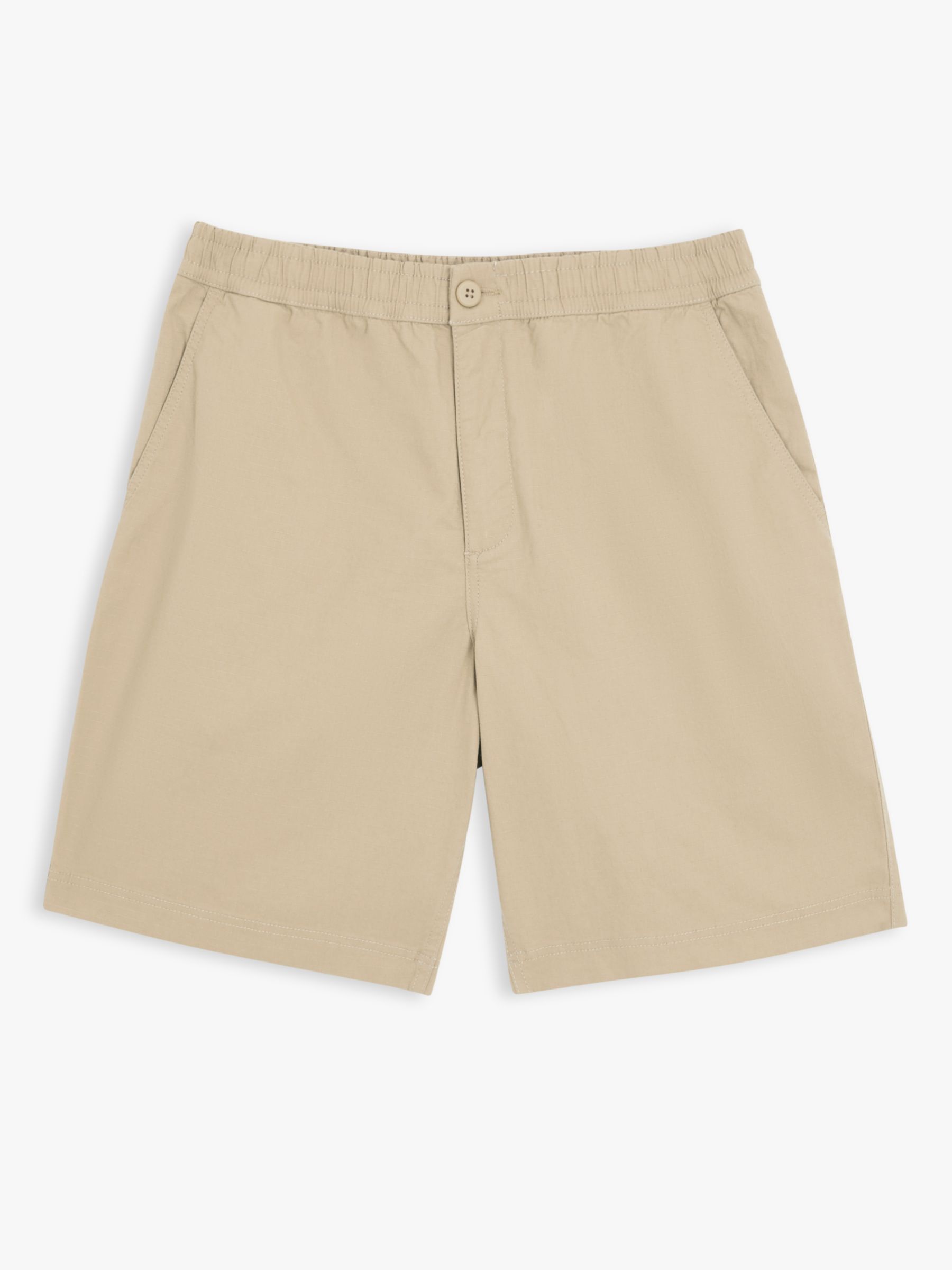 John Lewis ANYDAY Cotton Ripstop Shorts, Sand, S
