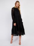 Somerset by Alice Temperley Lace Frill Midi Dress, Black