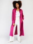 Somerset by Alice Temperley Satin Shirt Dress, Berry Pink