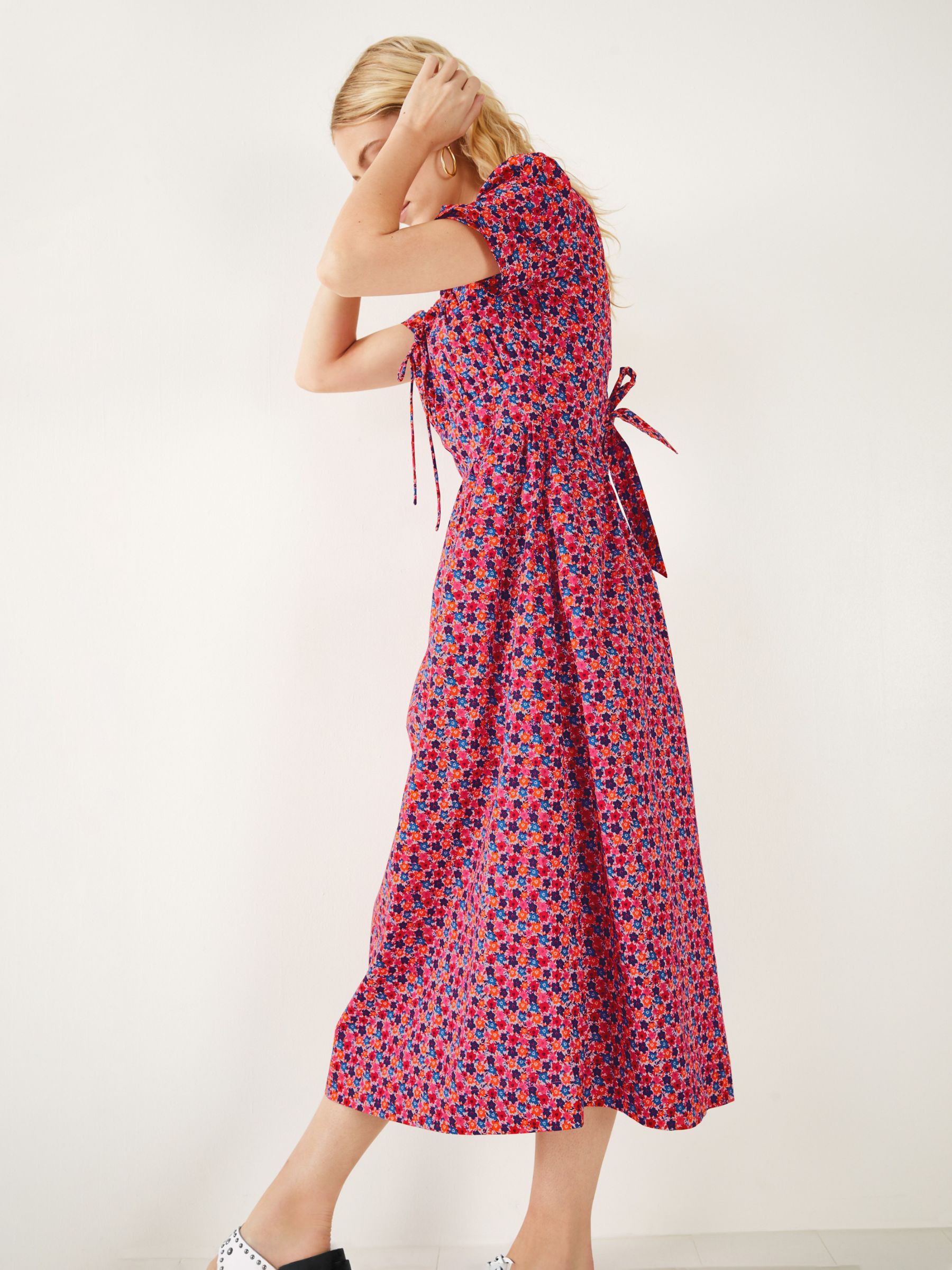 HUSH Issy Prairie Floral Maxi Dress, Retro Floral/Pink