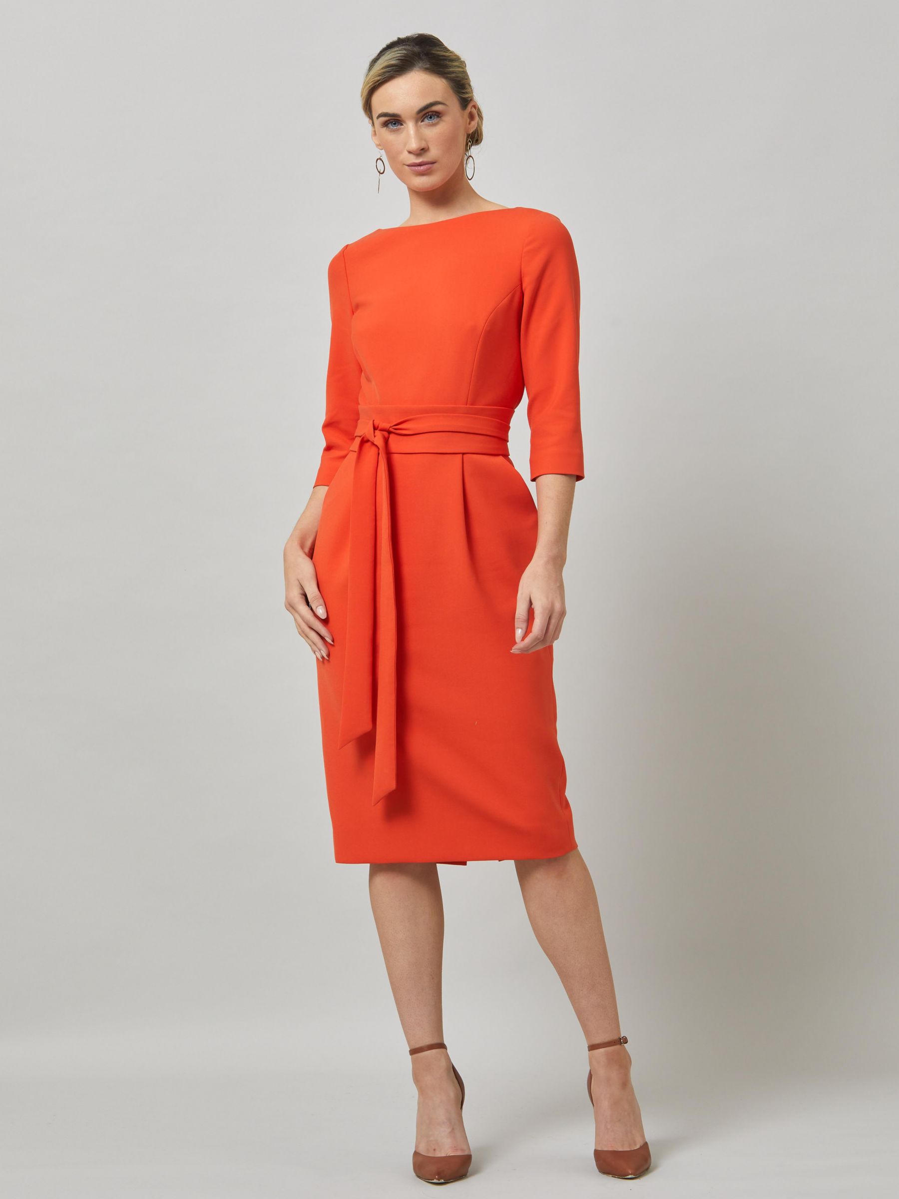 Helen McAlinden Obi Midi Dress, Orange