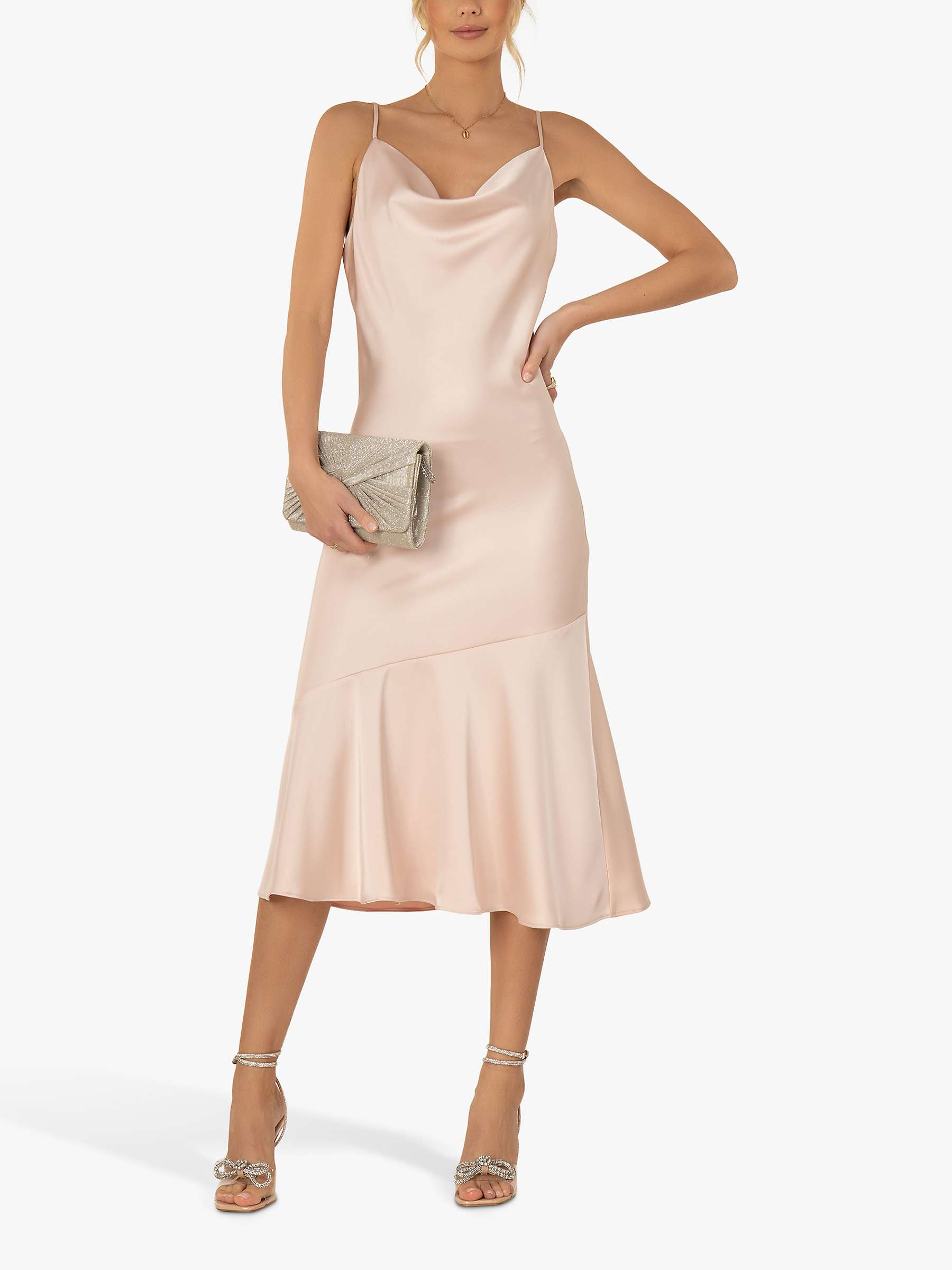 Buy Jolie Moi Alaysha Cowl Neck Satin Midi Dress Online at johnlewis.com