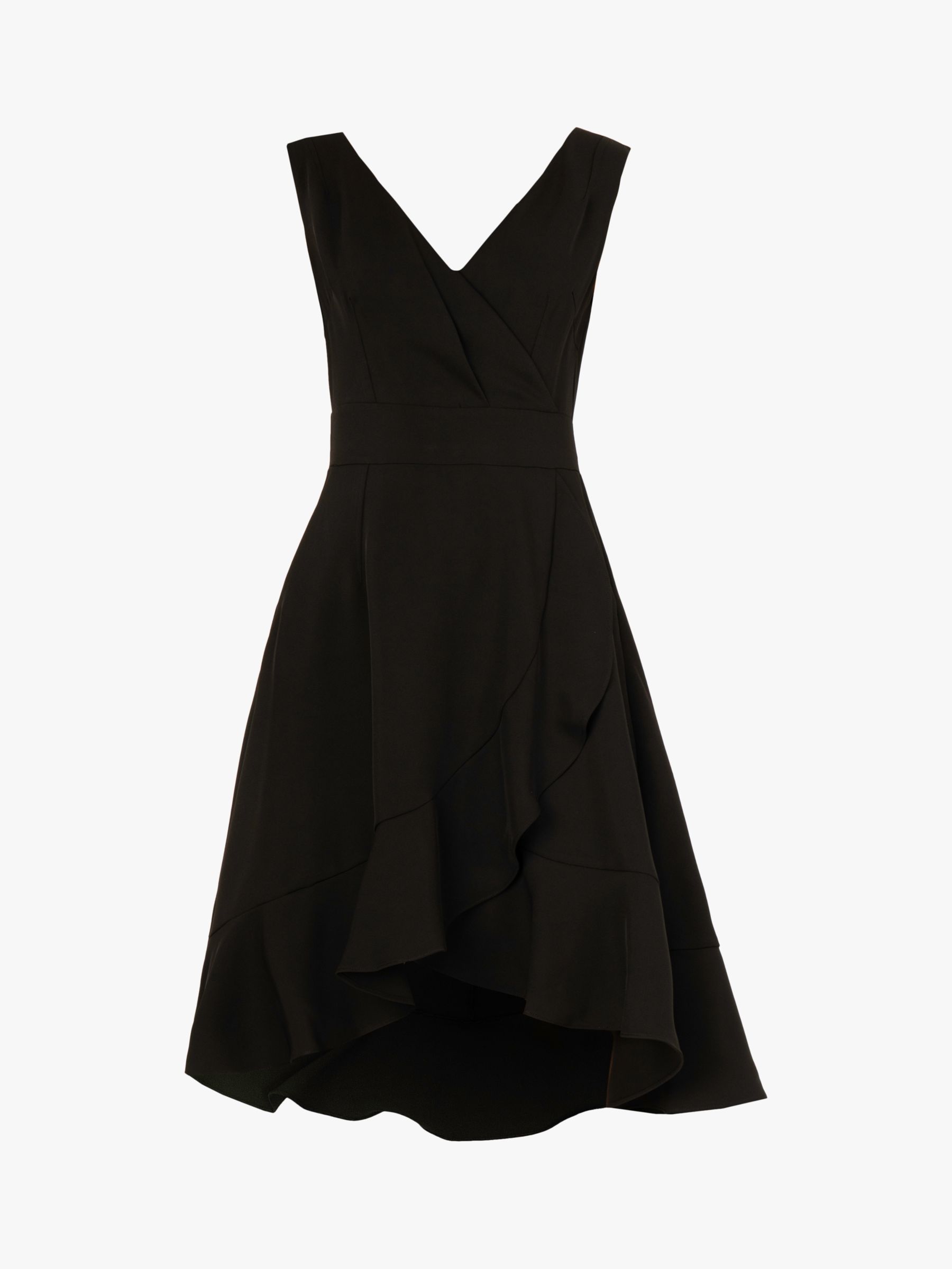 Jolie Moi Eliza Frill Hem Midi Dress, Black at John Lewis & Partners