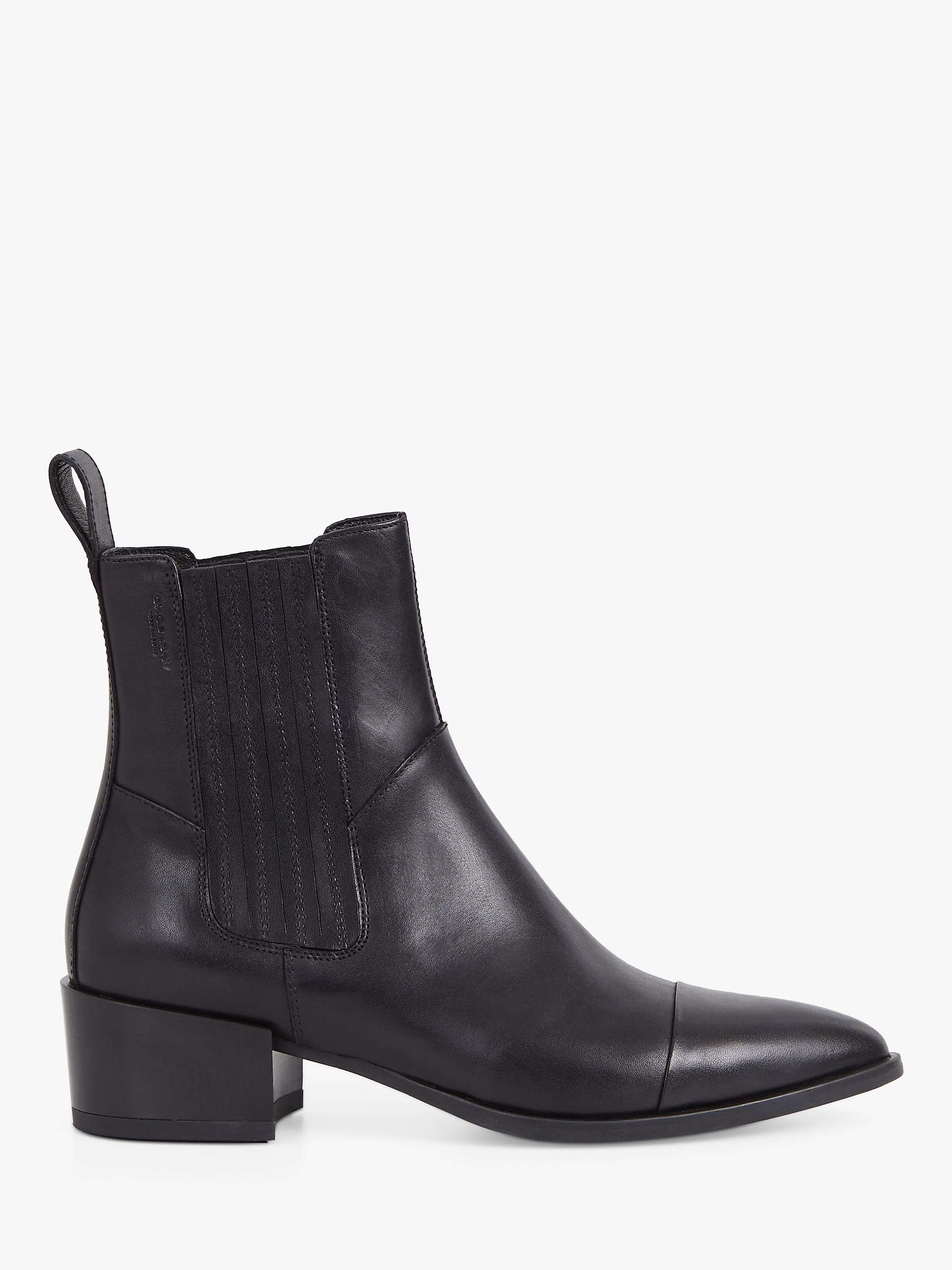 Vagabond Shoemakers Marja Leather Western Boots, Black at John Lewis ...