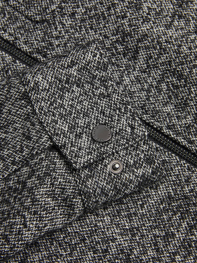 Ted Baker Pabay Wool Blend Overshirt, Black