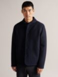 Ted Baker Earith Wool Rich Button Down Coat, Navy