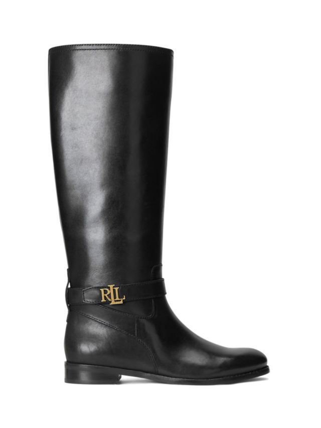 Ralph lauren best sale black leather boots