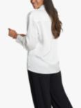 Gina Bacconi Verity Lace Trim Long Sleeve Blouse, White