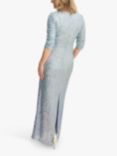 Gina Bacconi Jacynda Sequin Wrap Front Maxi Dress, Hydrangea