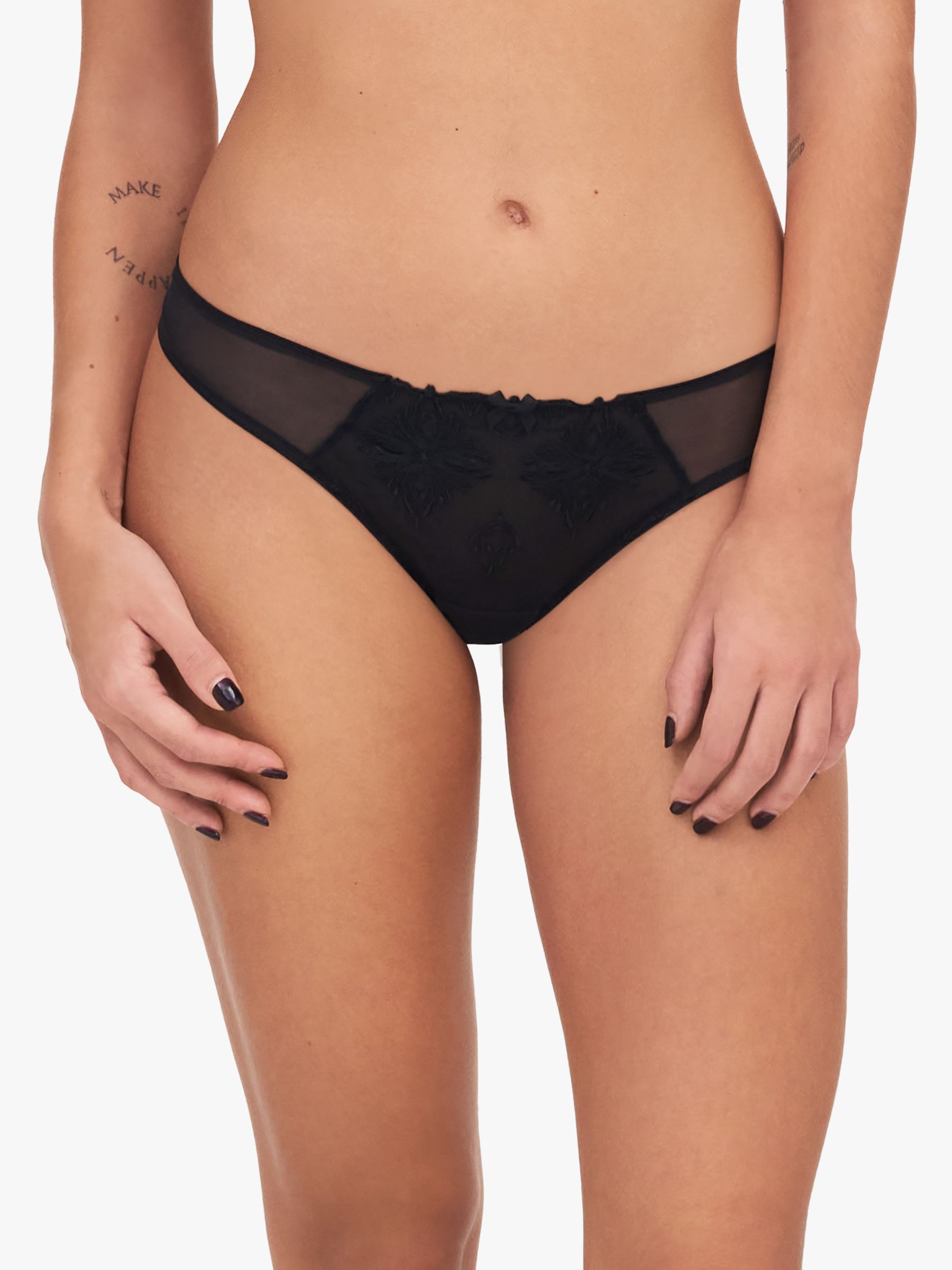 Chantelle Champs Elysees Tanga Knickers, Black, S