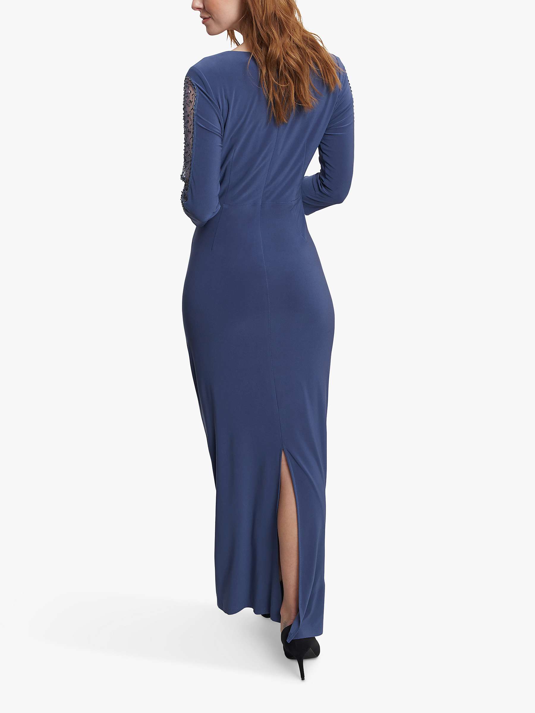 Buy Gina Bacconi Gretchen Ruched Maxi Dress, Wedgewood Online at johnlewis.com