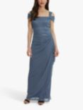 Gina Bacconi Shree Cold Shoulder Maxi Dress, Navy