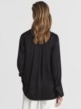 Reiss Hailey Silk Shirt, Black