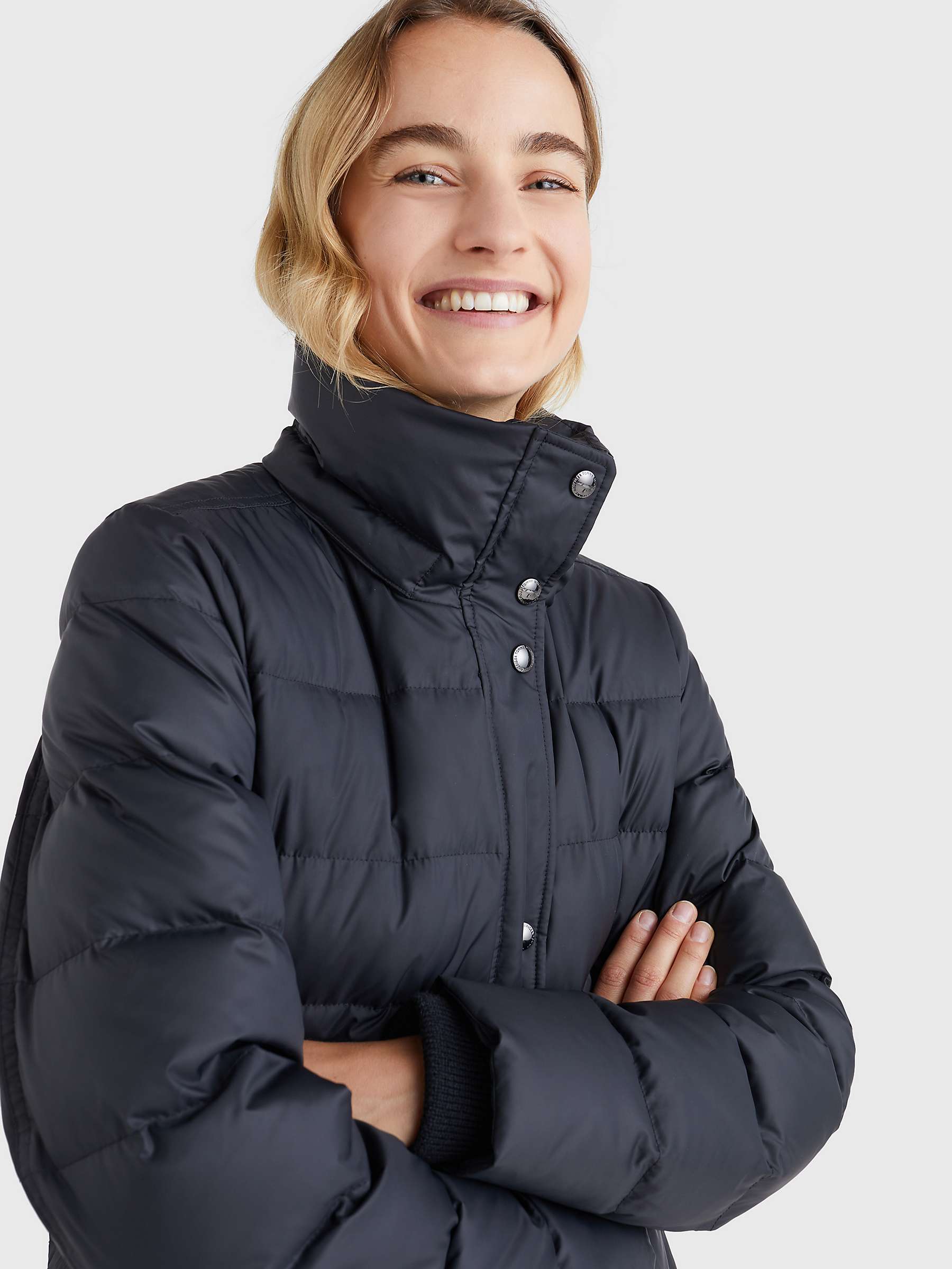 Tommy Hilfiger Tyra Down Padded Coat, Black at John Lewis & Partners