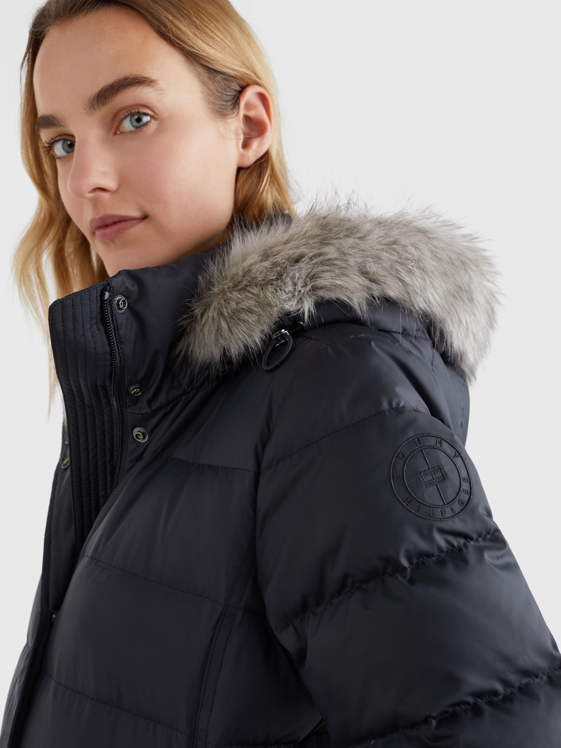 Tommy Tyra Down Padded Black at John Lewis Partners
