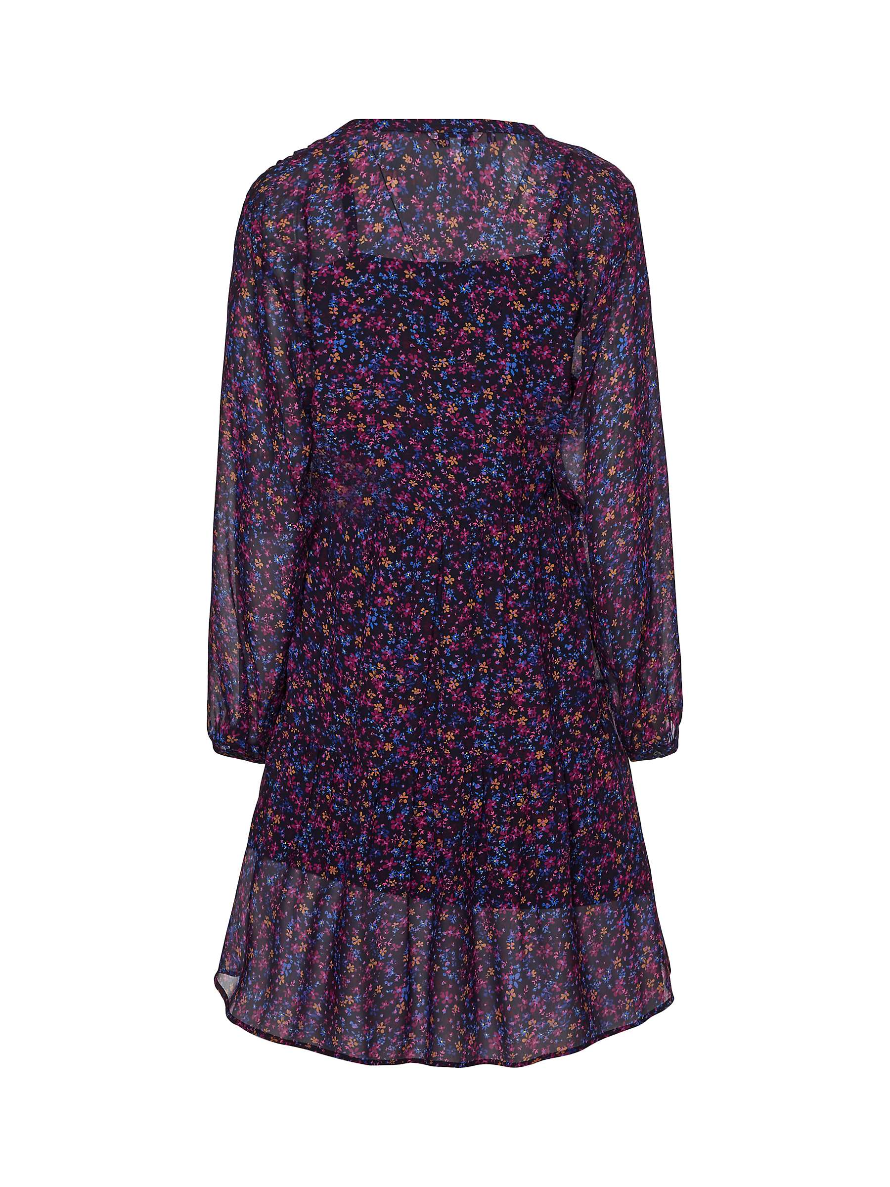 Buy Tommy Hilfiger Floral Print Chiffon Shirt Dress, Blue/Multi Online at johnlewis.com