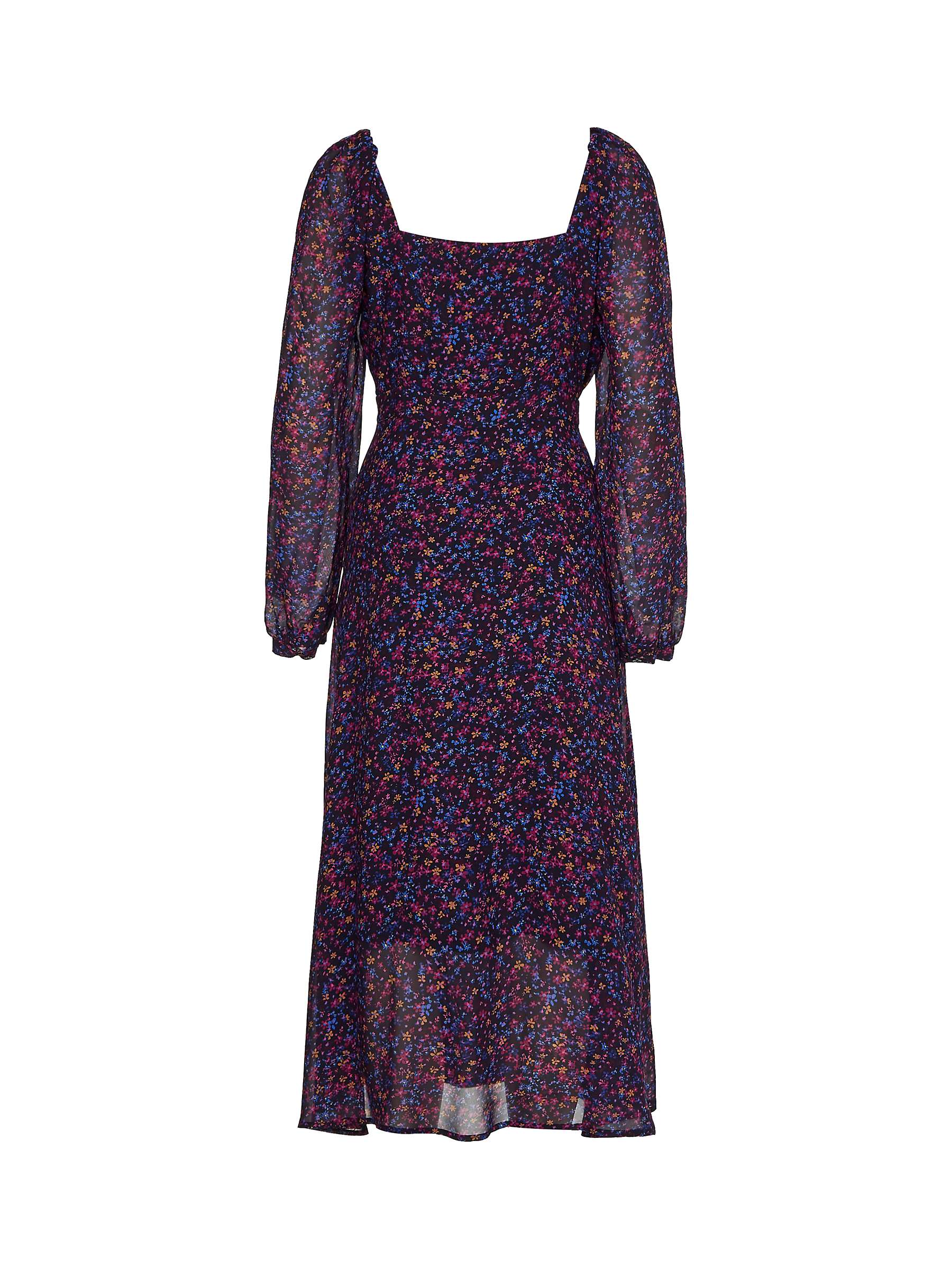 Buy Tommy Hilfiger Floral Print Chiffon Wrap Midi Dress, Blue/Multi Online at johnlewis.com