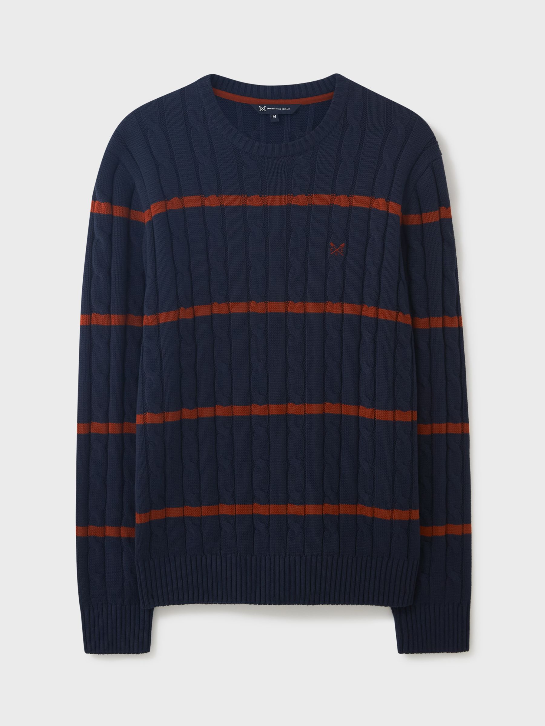 Crew Clothing Regatta Stripe Jumper, Navy at John Lewis & Partners