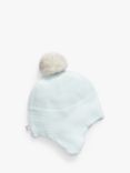 The Little Tailor Baby Pom Pom Trapper Hat, Blue