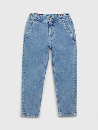 Tommy Hilfiger Girl's High Rise Denim Jeans, Marblemid