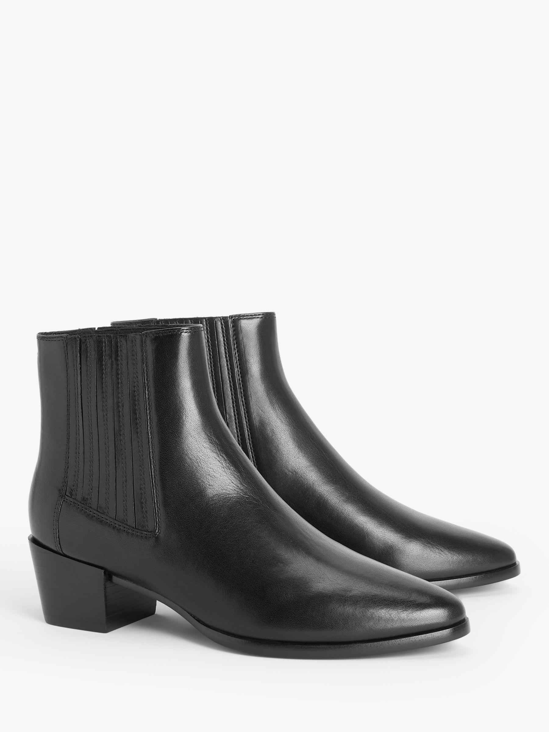 rag Rover Leather Chelsea Boots, Black at John Lewis &