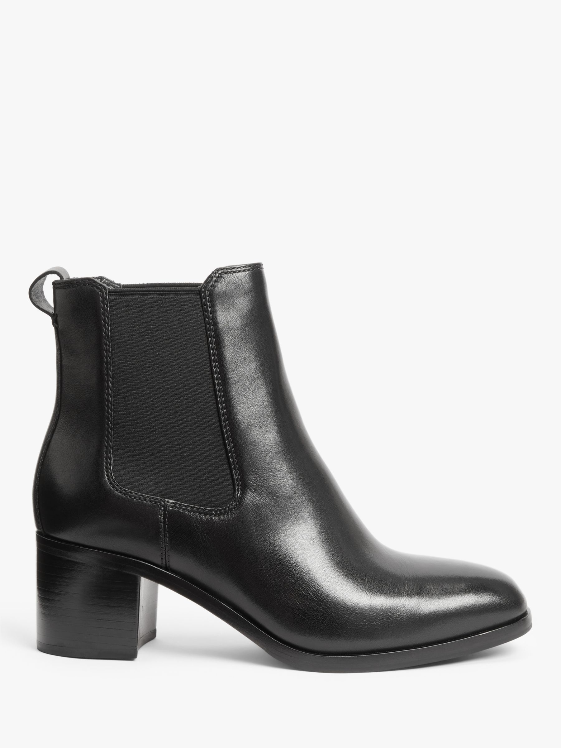 rag & bone Hazel Block Heel Leather Chelsea Boots, Black at John Lewis ...