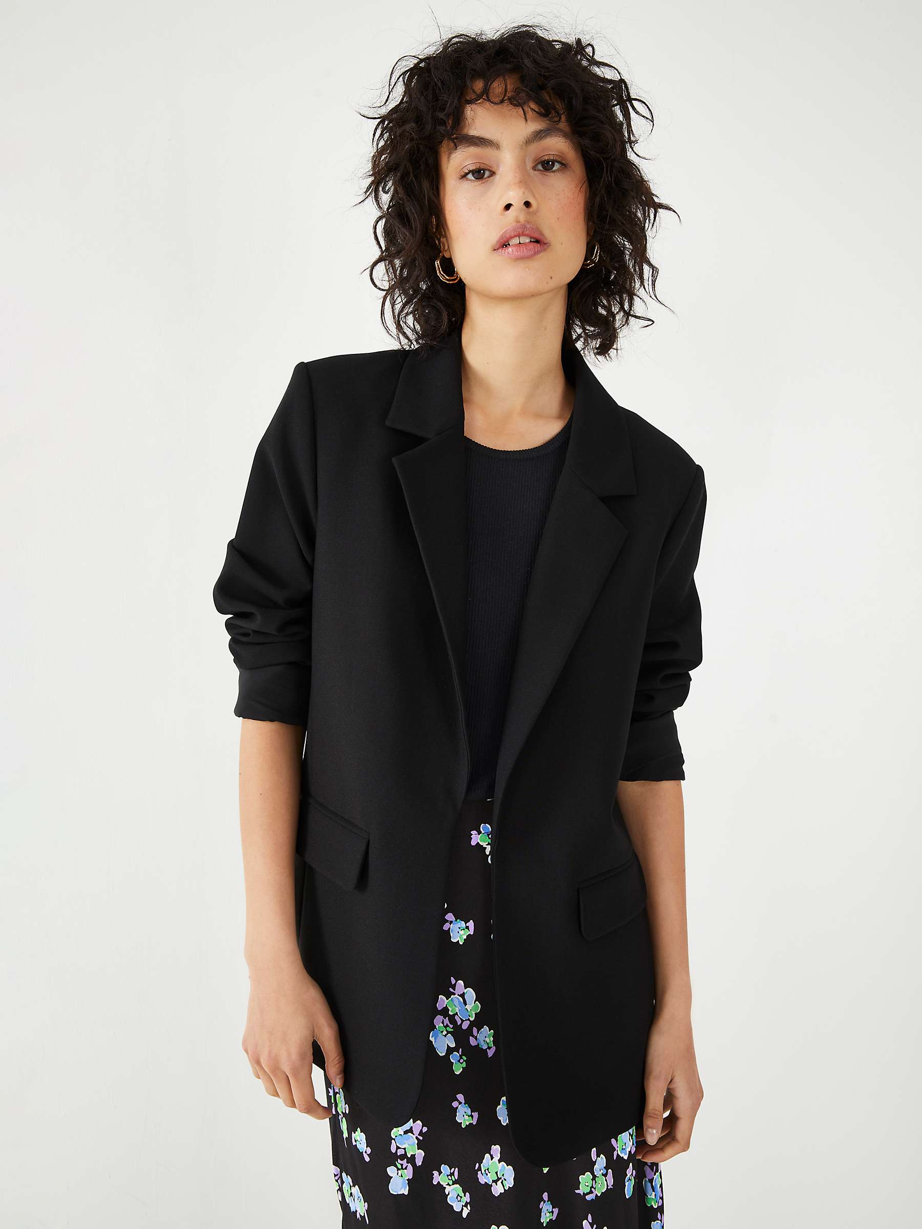 HUSH Jenna Blazer, Black at John Lewis & Partners